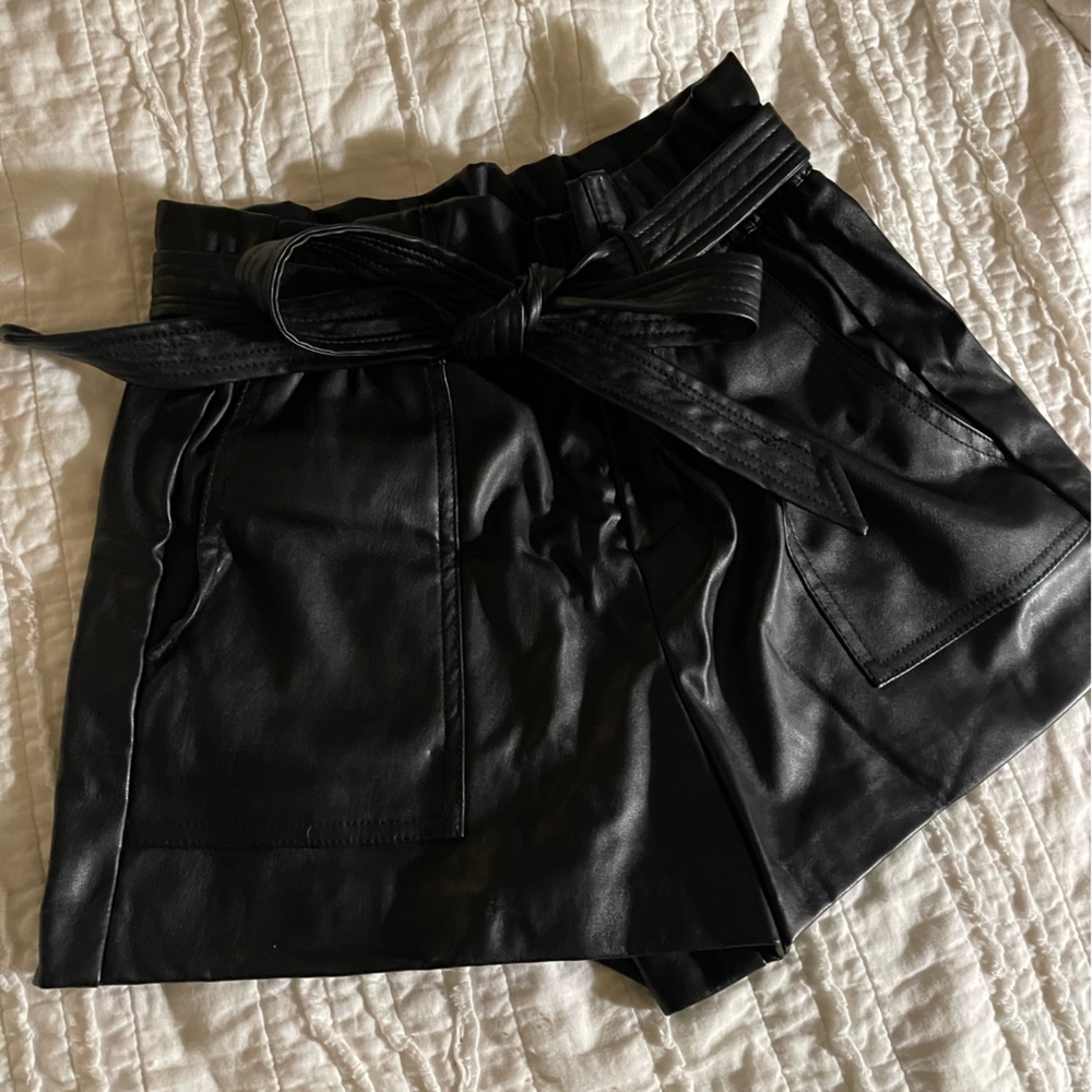 Faux Leather Shorts